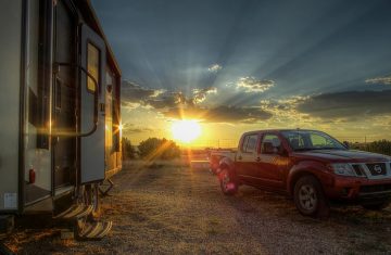 workamping, rv, rving, camping, desert, sunset